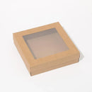 50pcs Bakery Cake Packaging Boxes with Visible Open Window Lunch Boxes - S