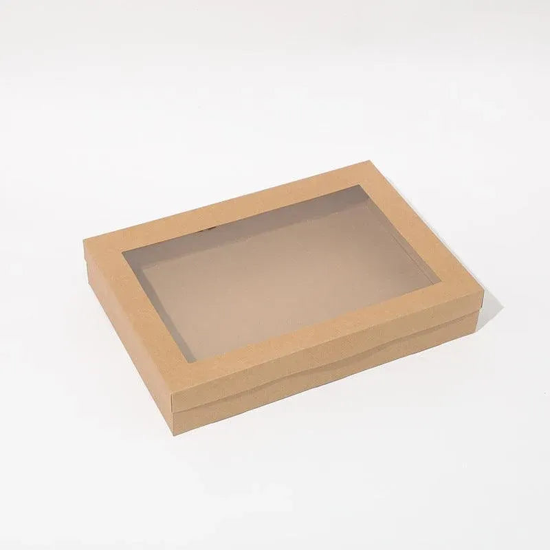 50pcs Bakery Cake Packaging Boxes with Visible Open Window Lunch Boxes - S