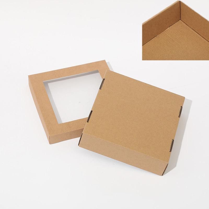 50pcs Bakery Cake Packaging Boxes with Visible Open Window Lunch Boxes - S