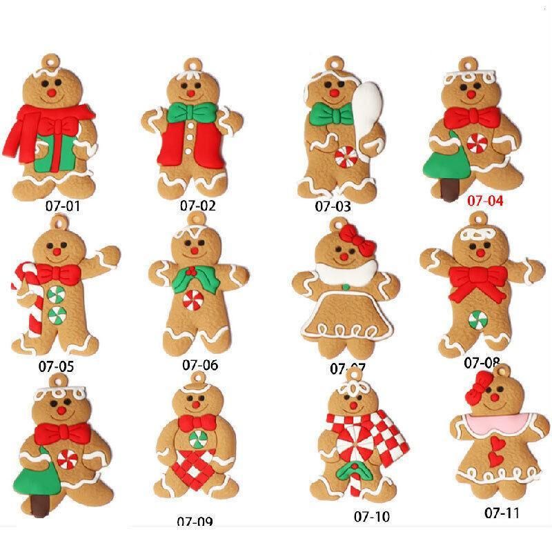 12X Gingerbread Man Xmas Tree Ornament Gift Party Hanging Pendants Window Decor - Window Decor-jbr18