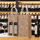 5PCS Wine Bottle Bags Tote Carrier Gift Bag Durable Single or Double Bottles - 1