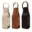 2PCS Wine Tote Bag PU Leather with Handle Durable for Party Gift