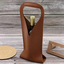 Single Wine Bottle Tote Carrier Gift Bag with Handle Durable
