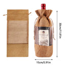 10PCS Wine Gift Bags with Clear Window for Wine Bottle Packaging