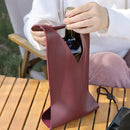 Single Wine Bottle Tote Carrier Gift Bag with Handle Durable