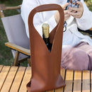 Single Wine Bottle Tote Carrier Gift Bag with Handle Durable