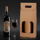 30pcs Kraft Paper Wine Box for Gift Packaging Portable Wine Bottle Storage Box - Double