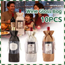 10PCS Wine Gift Bags with Clear Window for Wine Bottle Packaging