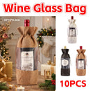 10PCS Wine Gift Bags with Clear Window for Wine Bottle Packaging