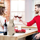 2PCS Wine Tote Bag PU Leather with Handle Durable for Party Gift