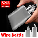 Mini Stainless Steel Hip Flask 1/2oz 3Pcs Portable Pocket Liquor Bottle Travel - 1OZ