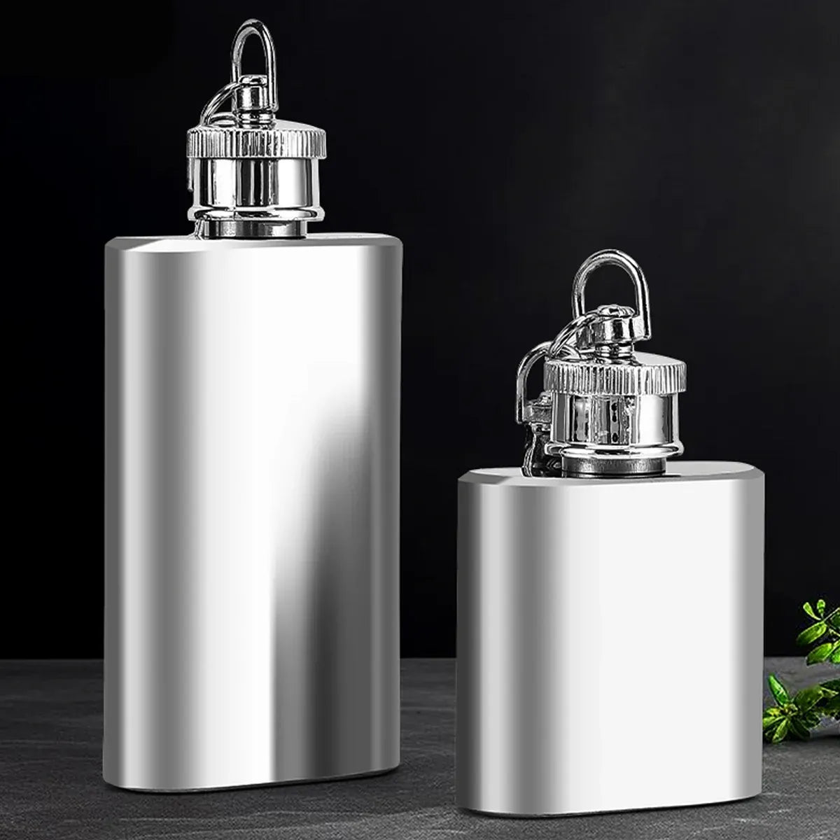 Mini Stainless Steel Hip Flask 1/2oz 3Pcs Portable Pocket Liquor Bottle Travel - 1OZ