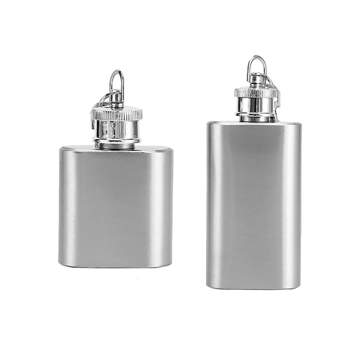 Mini Stainless Steel Hip Flask 1/2oz 3Pcs Portable Pocket Liquor Bottle Travel - 2OZ