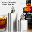 Mini Stainless Steel Hip Flask 1/2oz 3Pcs Portable Pocket Liquor Bottle Travel - 2OZ