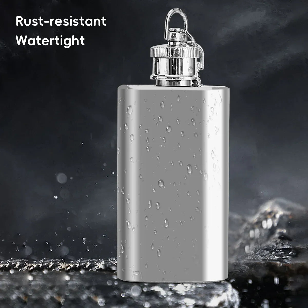 Mini Stainless Steel Hip Flask 1/2oz 3Pcs Portable Pocket Liquor Bottle Travel - 2OZ