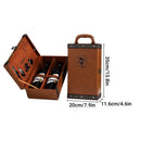 Portable Wine Gift Box Double Bottle with 4 Wine Accessories for Party - Orange