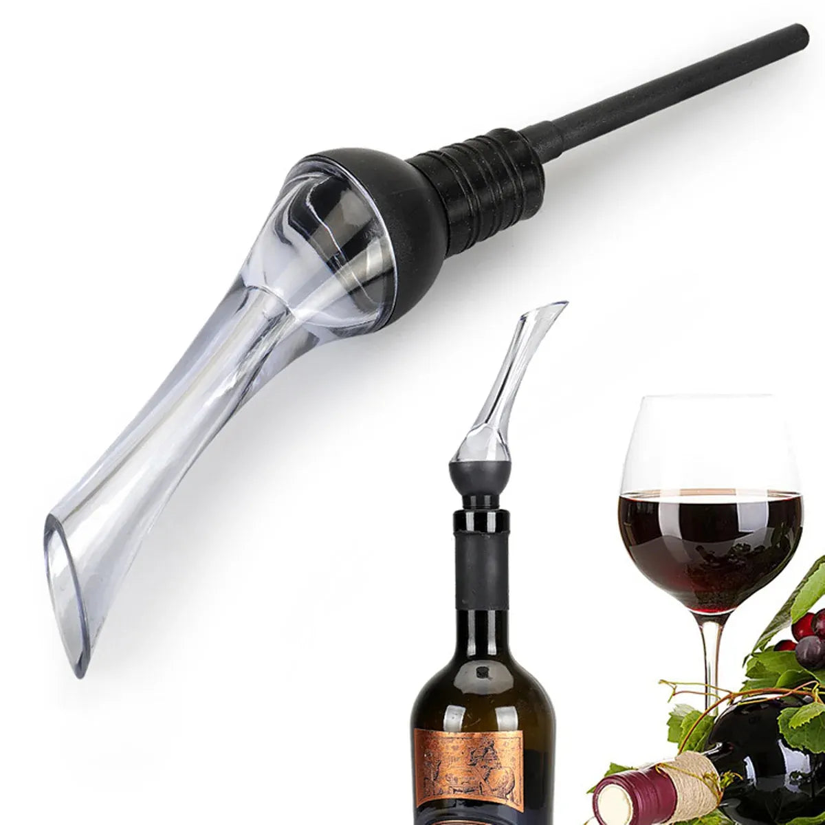 Wine Aerator Pourer with Gift Box Fast Red Wine Air Infusion Single or Three Piece Set - 3-Piece Aerator Set