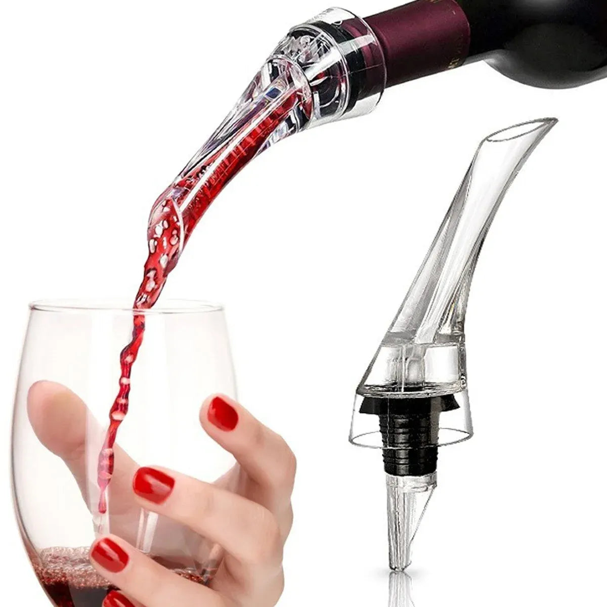 Wine Aerator Pourer with Gift Box Fast Red Wine Air Infusion Single or Three Piece Set - 3-Piece Aerator Set