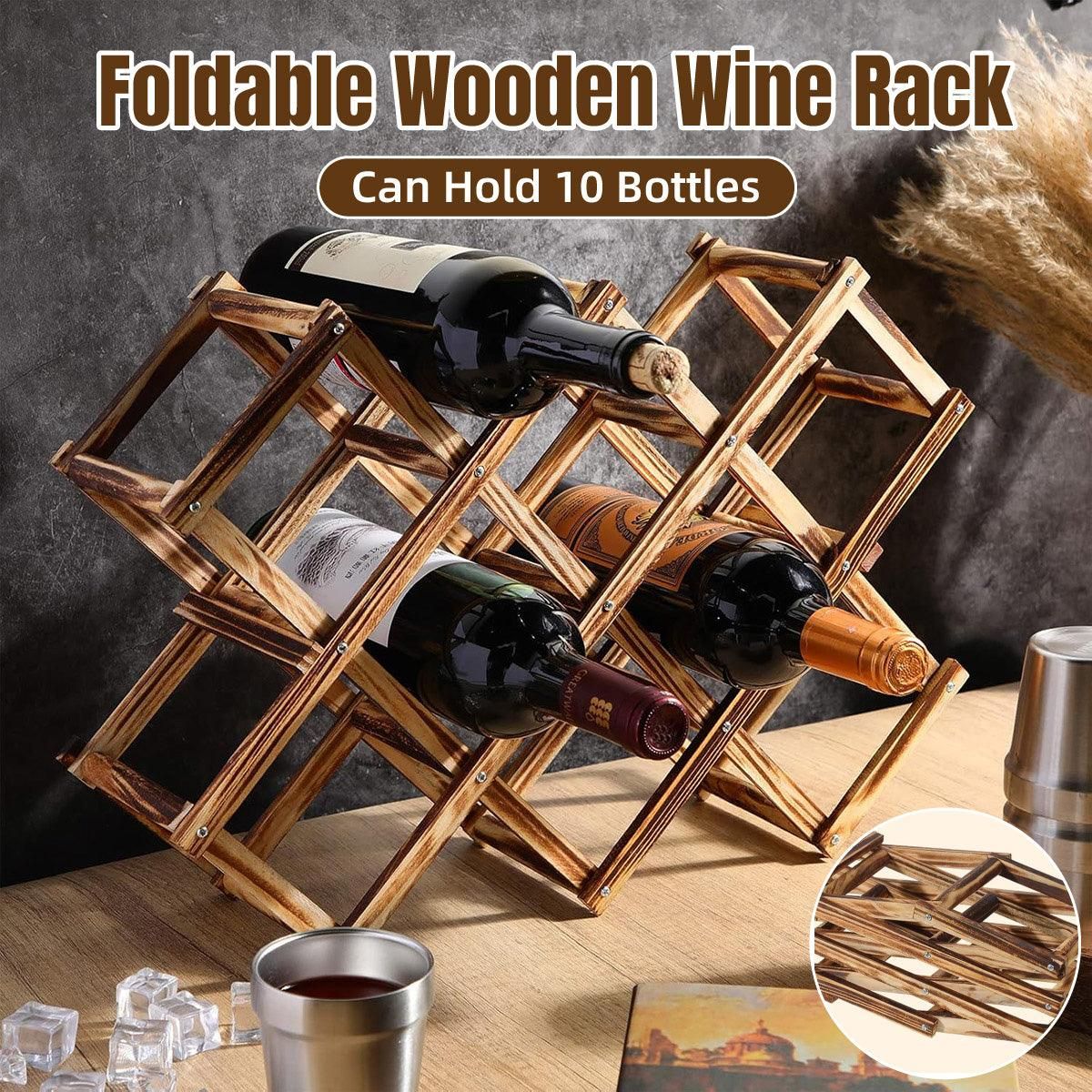 Wooden Wine Rack Display Shelf Stand for Home Bar Storage Wine Bottle Holder
