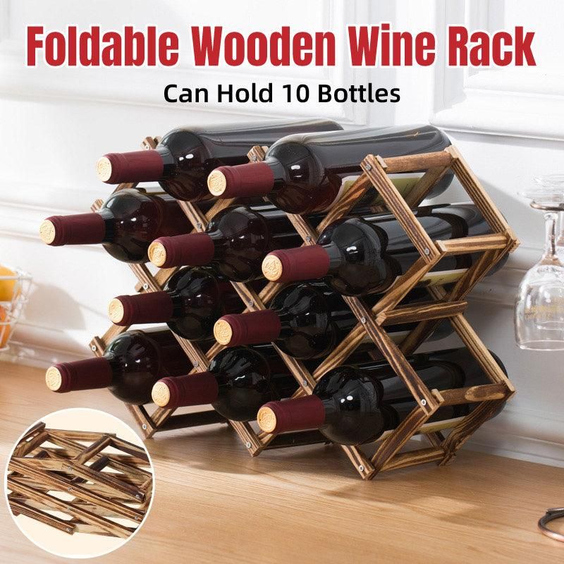 Wooden Wine Rack Display Shelf Stand for Home Bar Storage Wine Bottle Holder