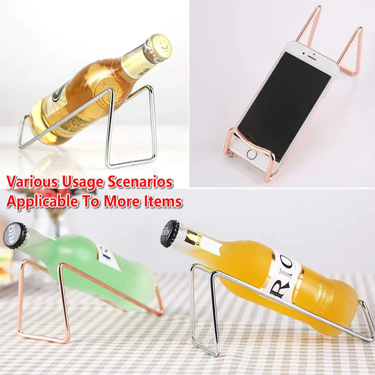 Wine Bottle Rack 6PCS Champagne Stand Red Wine Holder Home Bar Display Ornament