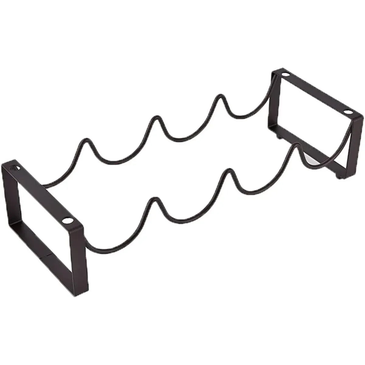 Iron Wine Rack Bottle Holder Metal Display Stand Tabletop Decorative Storage - Brown