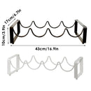Iron Wine Rack Bottle Holder Metal Display Stand Tabletop Decorative Storage - Brown