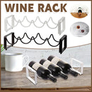 Iron Wine Rack Bottle Holder Metal Display Stand Tabletop Decorative Storage - Brown
