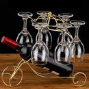 Iron Wine Bottle Holder Rack Wine Cooler Stand Decorative Storage Display