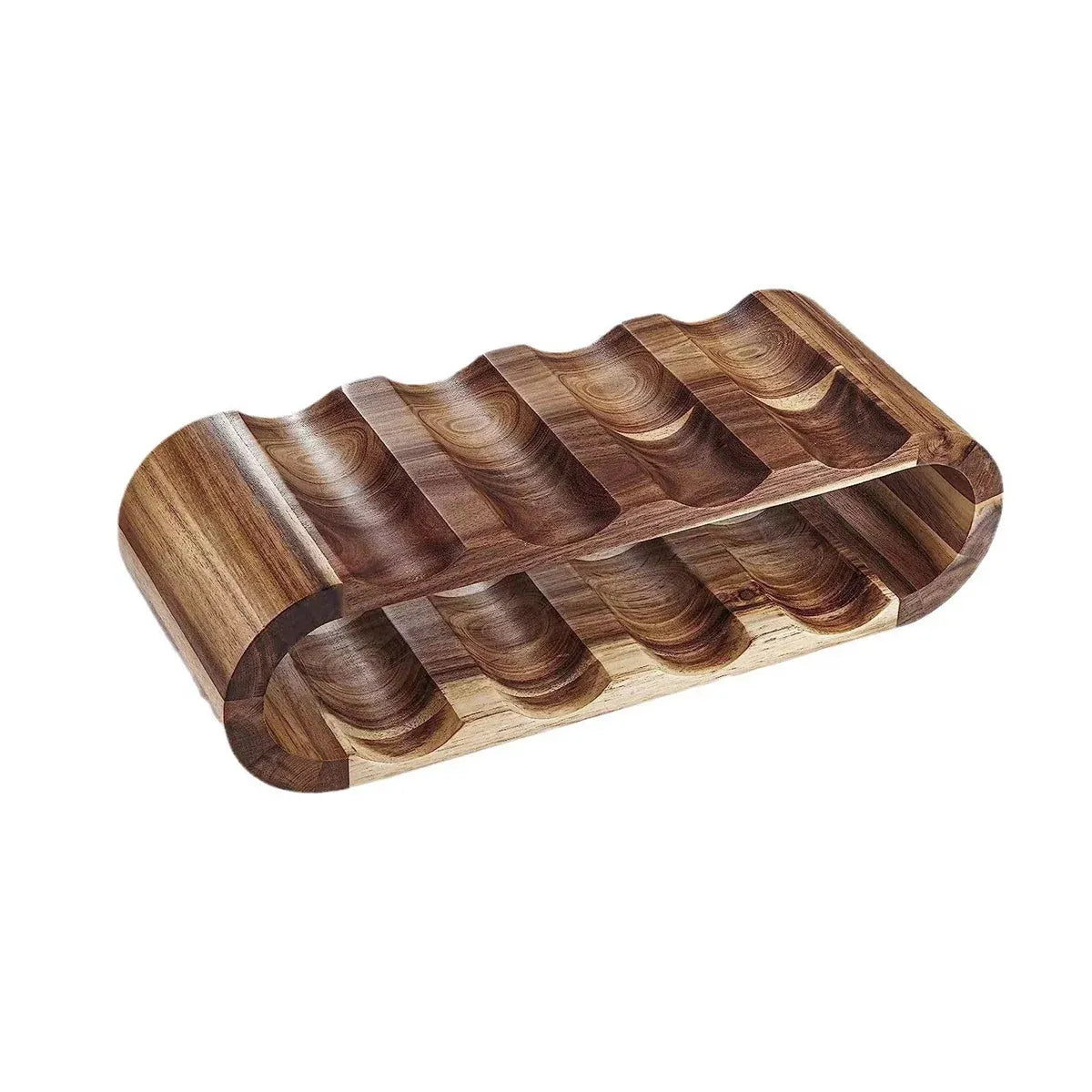 Wooden Wine Display Stand Double Layer Red Wine Holder Rack Table Bar Kitchen