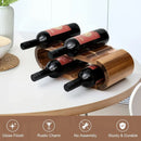 Wooden Wine Display Stand Double Layer Red Wine Holder Rack Table Bar Kitchen