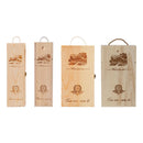 6pcs Red Wine Wooden Gift Box Packaging Storage Box for Wine Bottle Gifts - Single pull-out