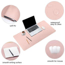 Large Leather Gaming Mouse Pad Waterproof Desk Keyboard Mat 120 x 60cm - Wine Red