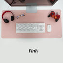 Large Leather Gaming Mouse Pad Waterproof Desk Keyboard Mat 120 x 60cm - Wine Red