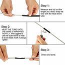 Grade Marine Heat Shrink Tubing 3:1 Wire Sleeve Glue Inside Fast Wrap Insulation Black 5M - 25.4mm*5M
