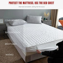 Hotel Mattress Protector Bed Top Cover Waterproof Fitted Sheet Bedroom Hygiene - 137x190cm
