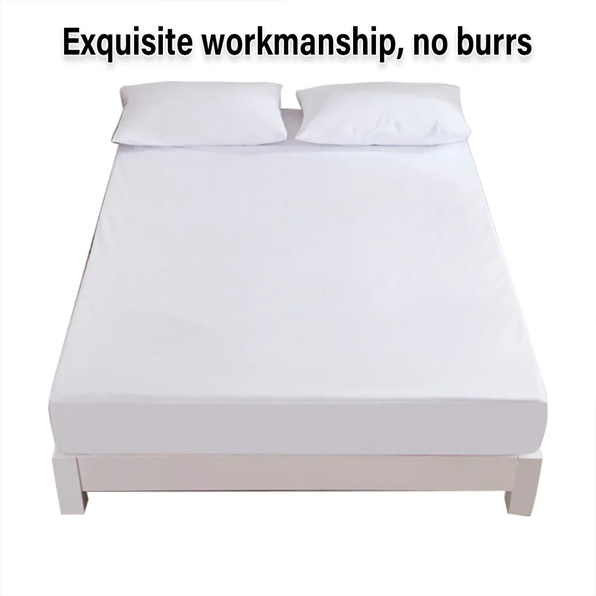 Waterproof Mattress Protector Fitted Sheet Bed Cover for Single King Single Double Queen - 137x190cm