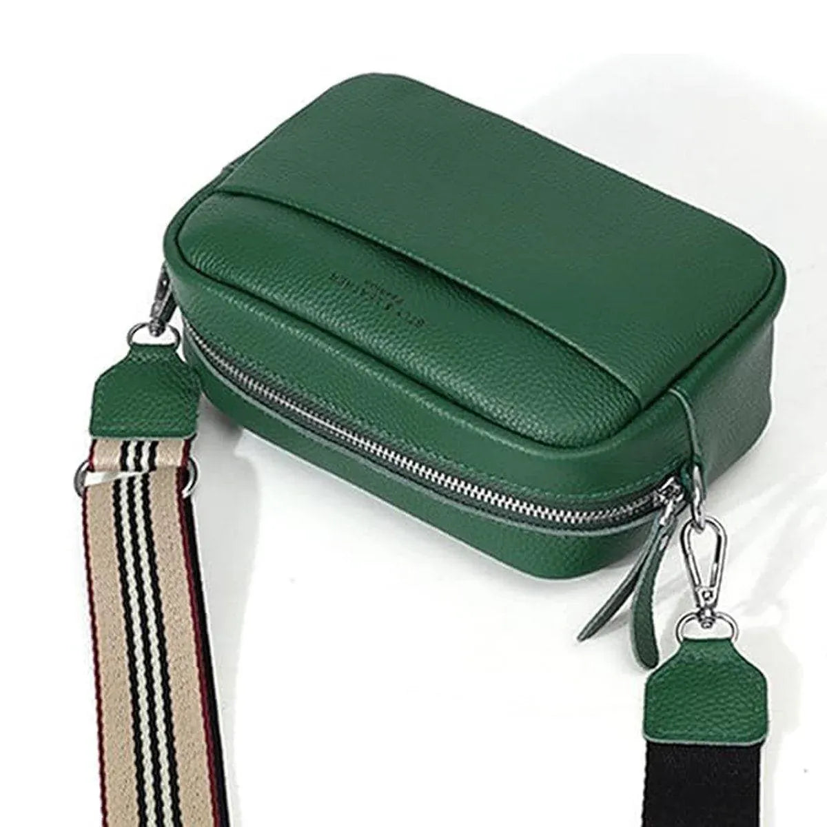 Wide Shoulder Strap Crossbody Fashion Handbag Small Green Square Bag for Women