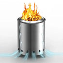 Outdoor Portable Wood Stove Low Smoke Solid Fuel Camping Cooking Heater