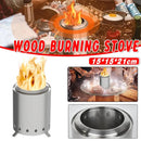 Outdoor Portable Wood Stove Low Smoke Solid Fuel Camping Cooking Heater