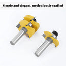 2pcs Tenon Milling Cutter Set Three Tooth T Slot Splice Square Tooth Router Bit