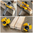 2pcs Tenon Milling Cutter Set Three Tooth T Slot Splice Square Tooth Router Bit