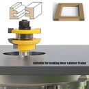 2pcs Tenon Milling Cutter Set Three Tooth T Slot Splice Square Tooth Router Bit