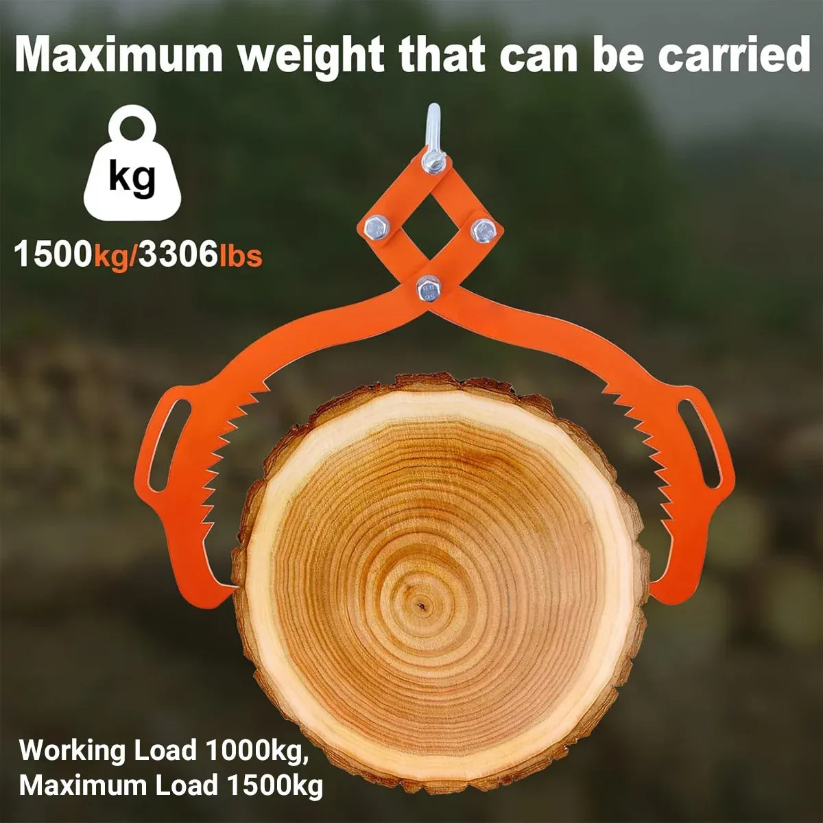 Heavy Duty Wood Handling Hook Log Lifting Clamp For Loading Unloading Sturdy