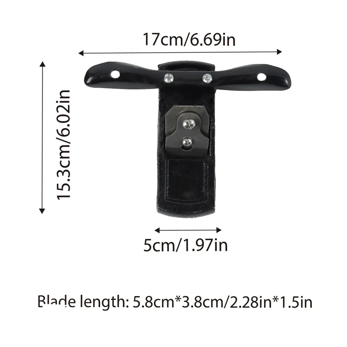 Mini Handheld Cast Iron Woodworking Planer Manual Flat Trimming Smoothing Tool