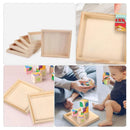 10PCS Wooden 3D Puzzle Blocks Educational Toy Matching Game with Solid Wood Tray