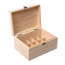 Large Capacity Solid Wood 15-Slot Essential Oil Storage Box Dustproof Durable