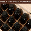 Large Capacity Solid Wood 15-Slot Essential Oil Storage Box Dustproof Durable