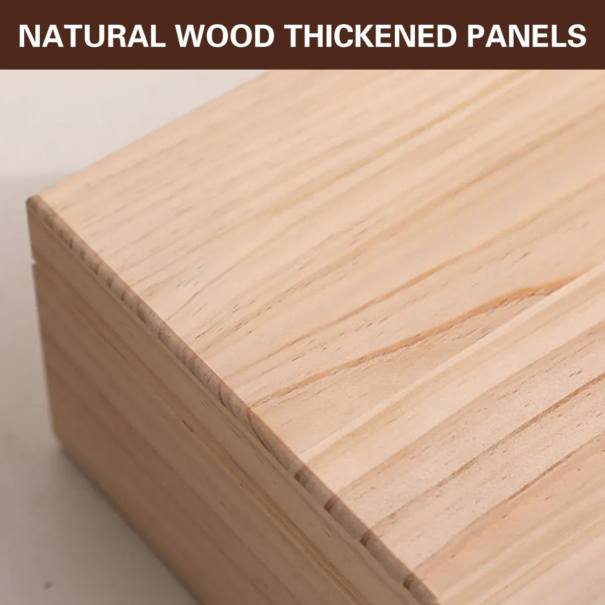 Large Capacity Solid Wood 15-Slot Essential Oil Storage Box Dustproof Durable