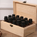 Large Capacity Solid Wood Essential Oil Storage Box 15 Grid Organizer Durable